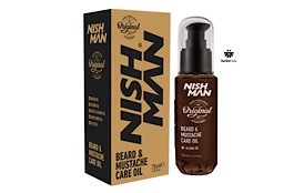 روغن مراقبت ریش و سبیل Nish Man یک محصول حرفه‌ای برای آبرسانی عمیق حجم75ml