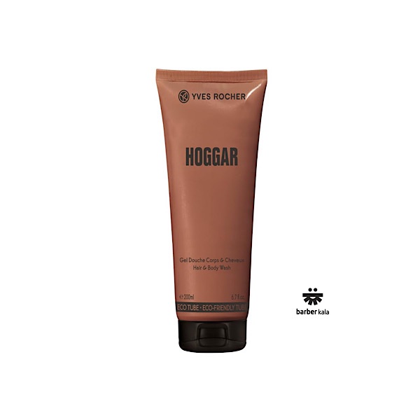 ژل شستشوی سر و بدن ایو روشه مدل HOGGAR یک شوینده دوکاره با رایحه‌ای گرم و مردانهحجم 200ml
